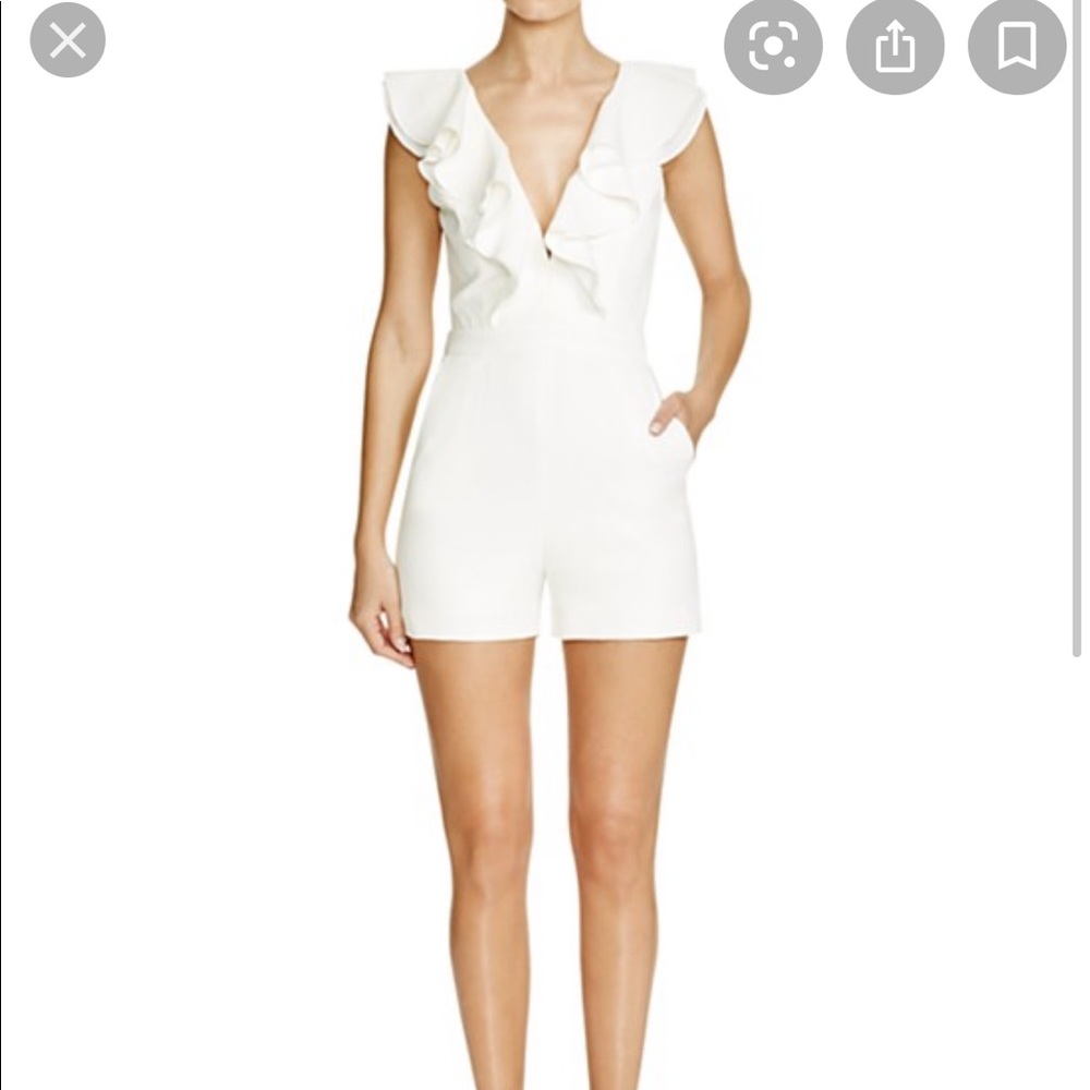 Bardot ruffle romper